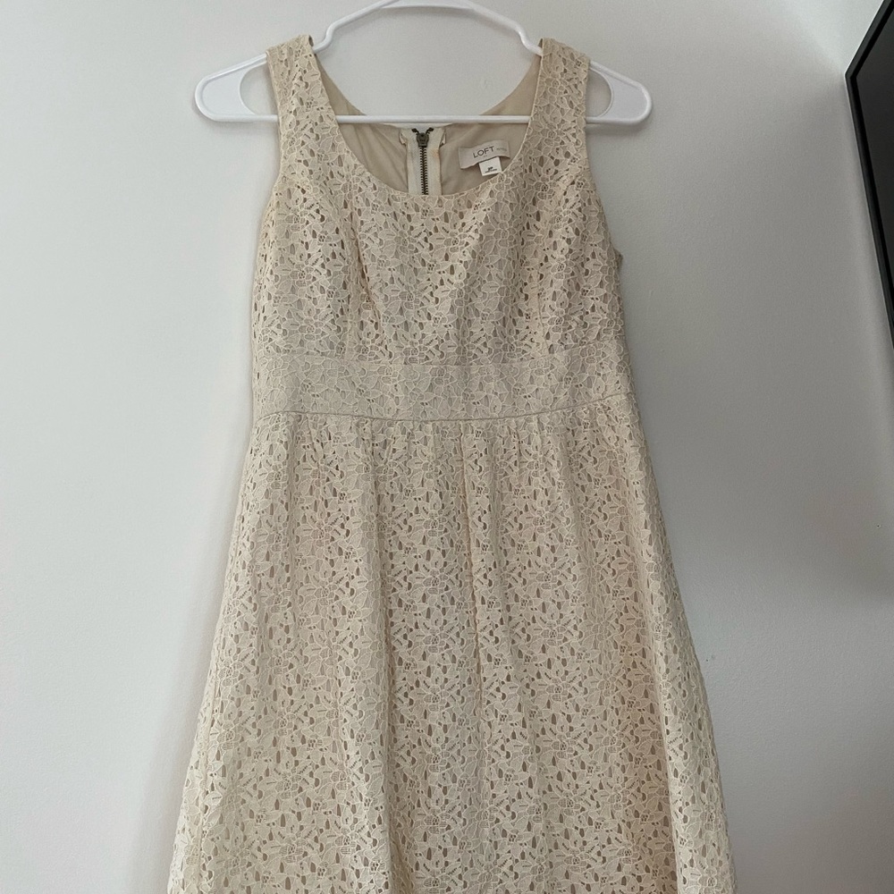 Loft laser cut dress